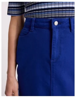 David Lawrence Marnie Denim Skirt in Ocean Blue