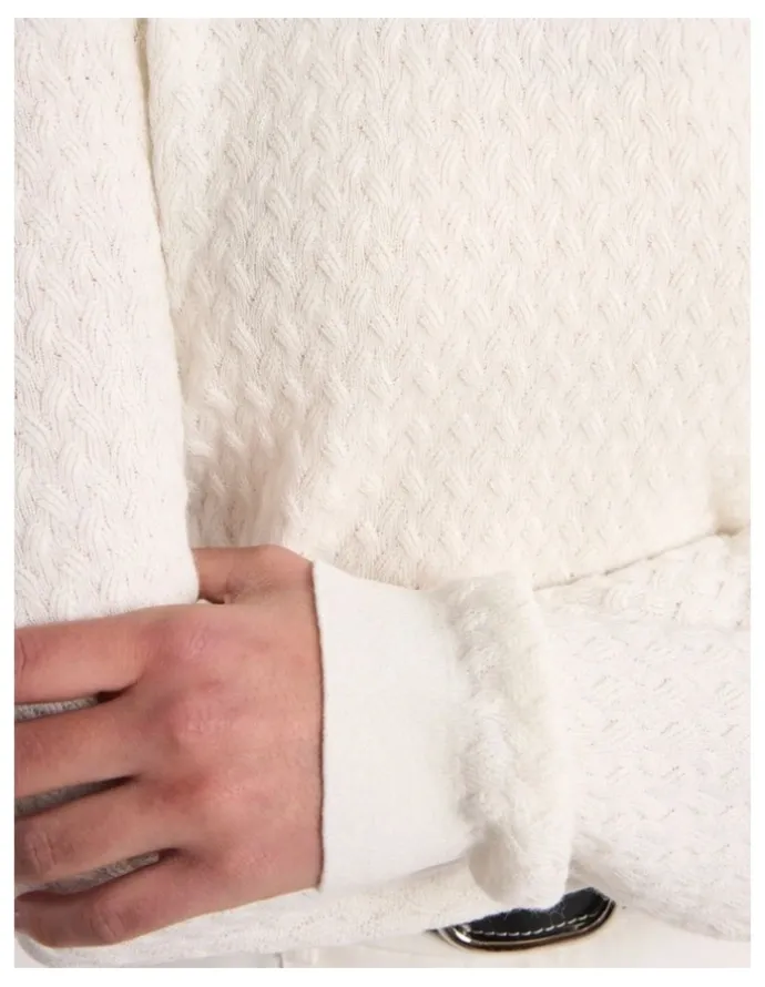 David Lawrence Nora Wool Blend Knit in Ivory