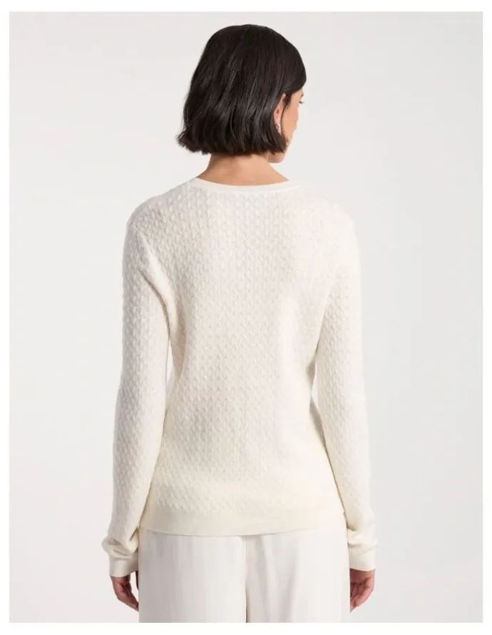 David Lawrence Nora Wool Blend Knit in Ivory