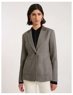 David Lawrence Whitney Jacket in Espresso Check