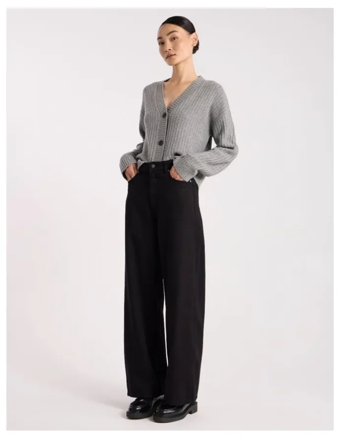 David Lawrence Atlan Wide Leg Jean in Black
