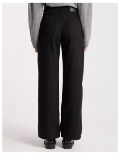 David Lawrence Atlan Wide Leg Jean in Black