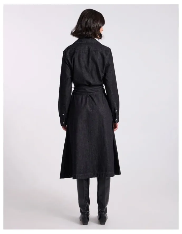 David Lawrence Blancha Denim Dress in Washed Black