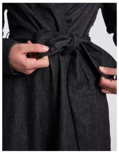 David Lawrence Blancha Denim Dress in Washed Black