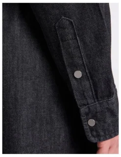 David Lawrence Blancha Denim Dress in Washed Black