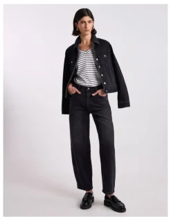 David Lawrence Hannah Crop Jeans in Washed Black