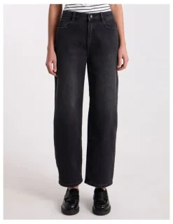 David Lawrence Hannah Crop Jeans in Washed Black