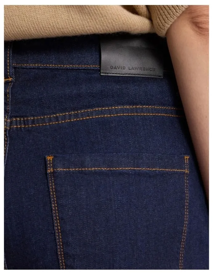 David Lawrence Jo Flare Jean in Dark Indigo