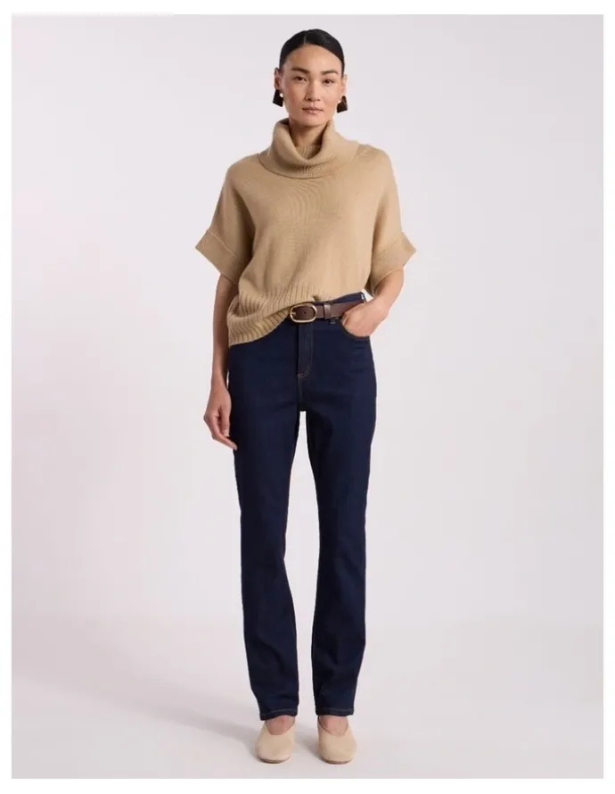 David Lawrence Jo Flare Jean in Dark Indigo