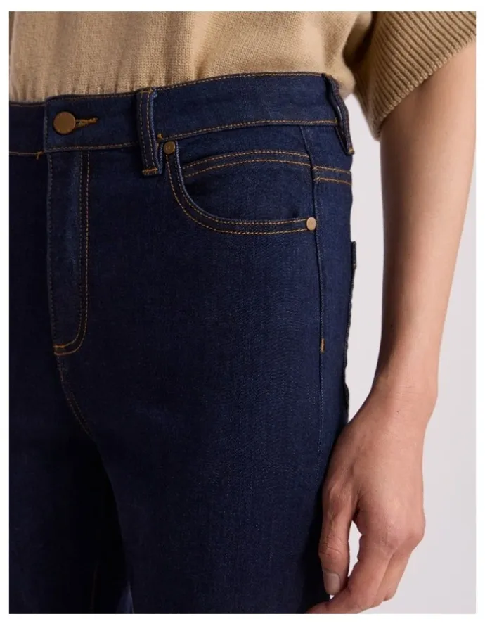 David Lawrence Jo Flare Jean in Dark Indigo