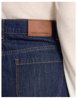 David Lawrence Malta Relaxed Wide Leg Jean in Dark Indigo