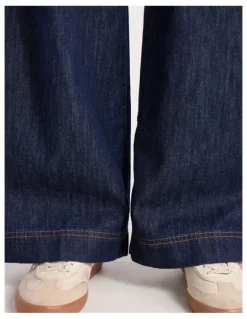 David Lawrence Malta Relaxed Wide Leg Jean in Dark Indigo