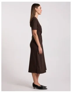 David Lawrence Rhian Jersey Dress in Coffee