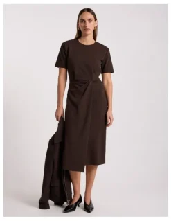 David Lawrence Rhian Jersey Dress in Coffee