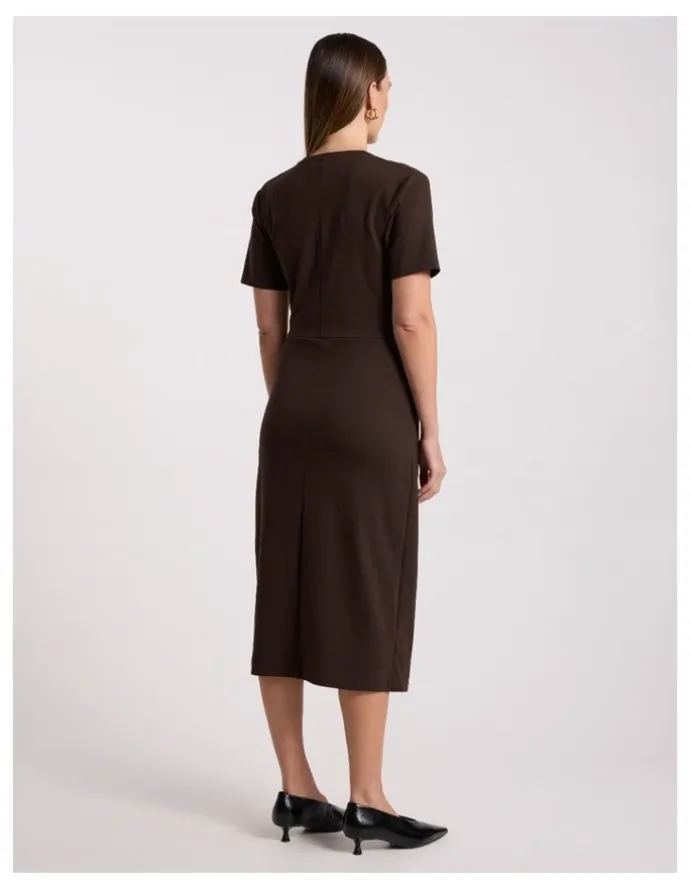 David Lawrence Rhian Jersey Dress in Coffee