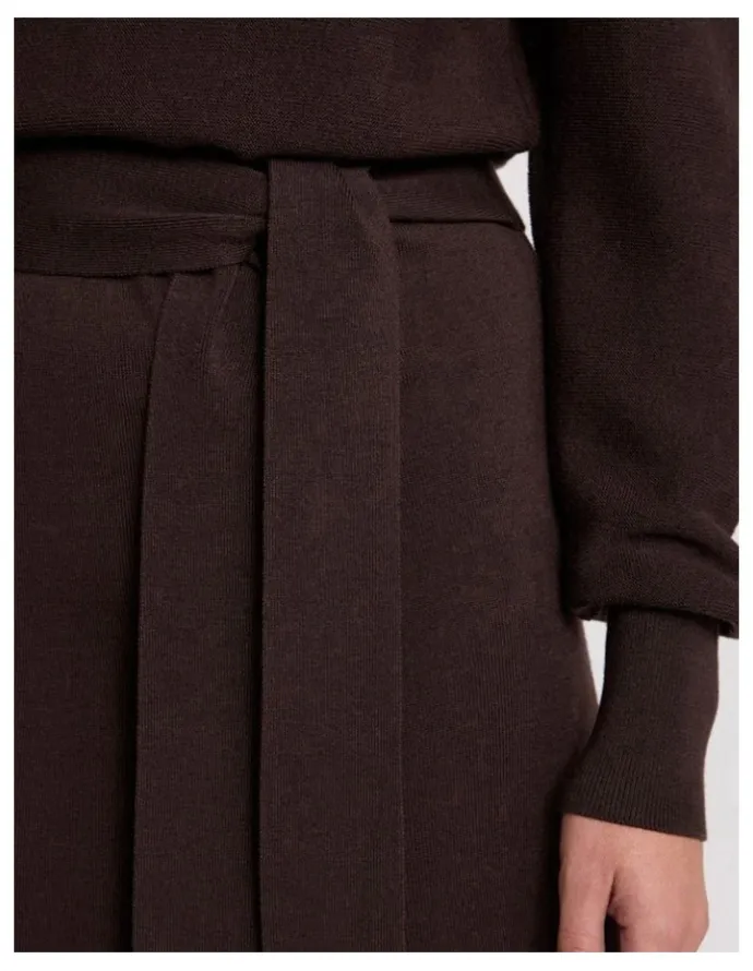 David Lawrence Shyla Merino Knit Dress in Coffee
