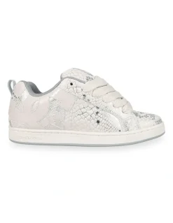 DC Court Graffik Skate Shoes in Lily White