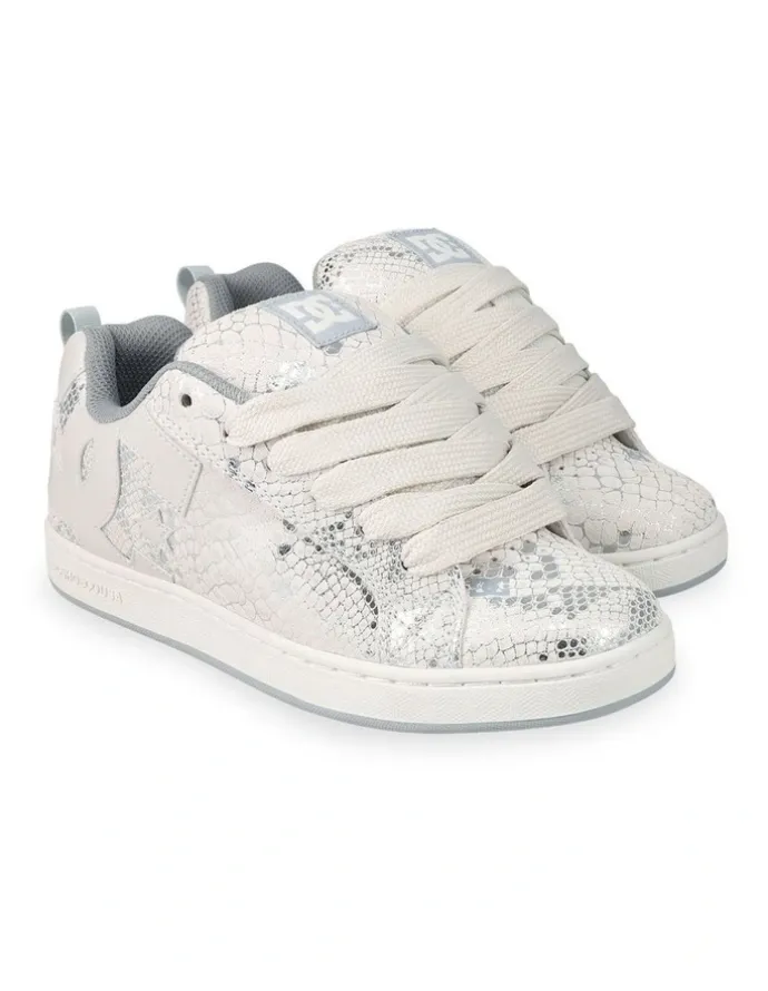 DC Court Graffik Skate Shoes in Lily White