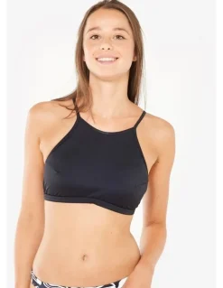Decathlon Decathlon | Olaian Women's Surfing Crop Top Swimsuit Black