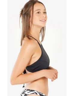Decathlon Decathlon | Olaian Women's Surfing Crop Top Swimsuit Black
