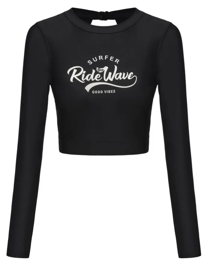 Decathlon Decathlon | Surf women's swimsuit top - CN TOP ADAH BLACK2.0