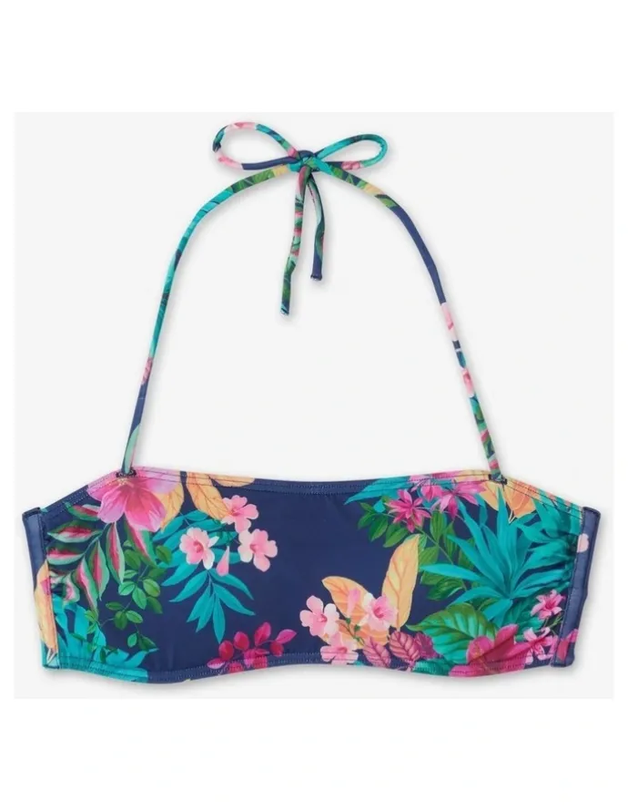 Decathlon Laura Bandeau Surf Swimsuit Top in Borabora Blue