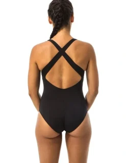 Decathlon One-Piece Swimsuit in Pearl Black