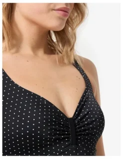 Decathlon 1-Piece Body-Sculpting Doli Puka Swimsuit in Black