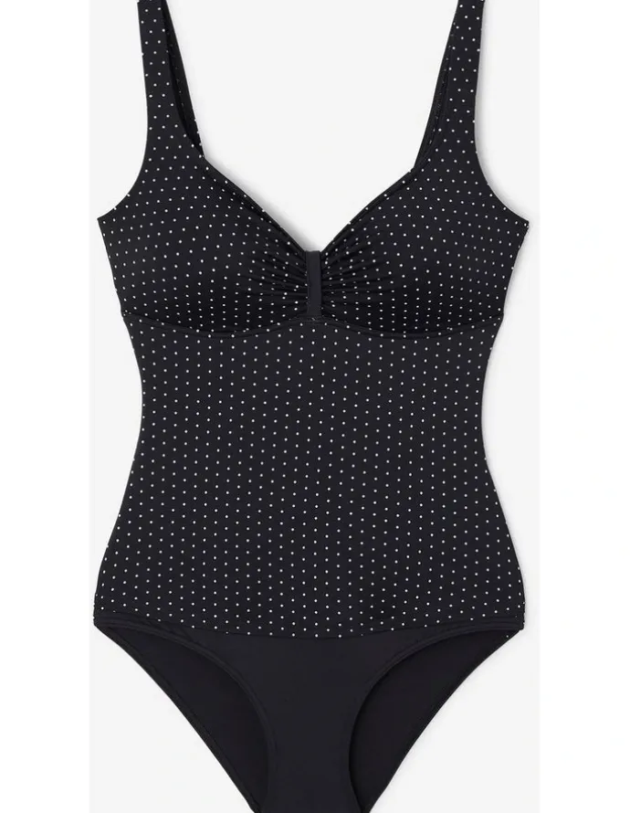 Decathlon 1-Piece Body-Sculpting Doli Puka Swimsuit in Black