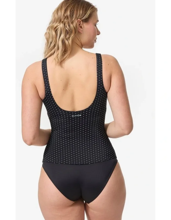 Decathlon 1-Piece Body-Sculpting Doli Puka Swimsuit in Black