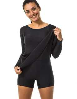 Decathlon Una Sleeve One-Piece Swimsuit in Black