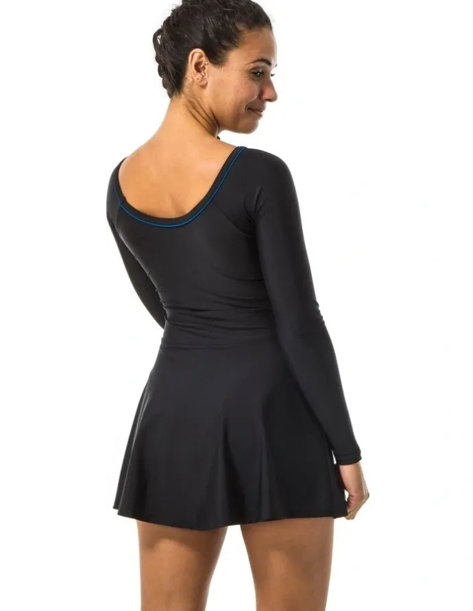 Decathlon Una Sleeve One-Piece Swimsuit in Black