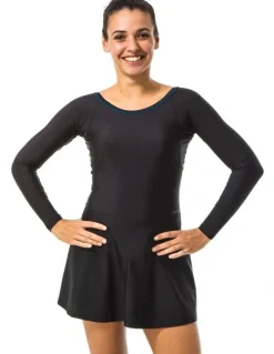 Decathlon Una Sleeve One-Piece Swimsuit in Black