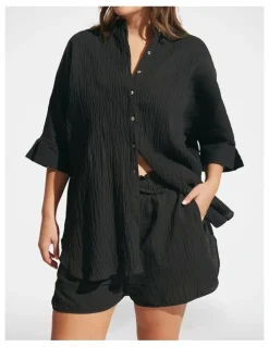 DECJUBA Beach Short in Black