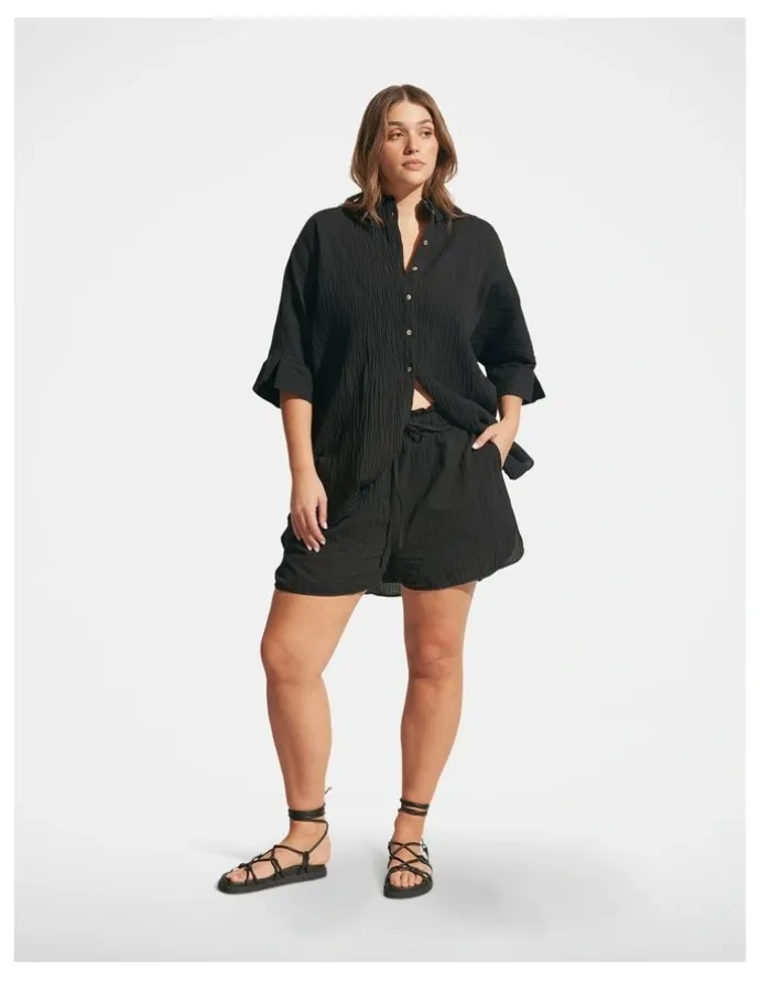DECJUBA Beach Short in Black