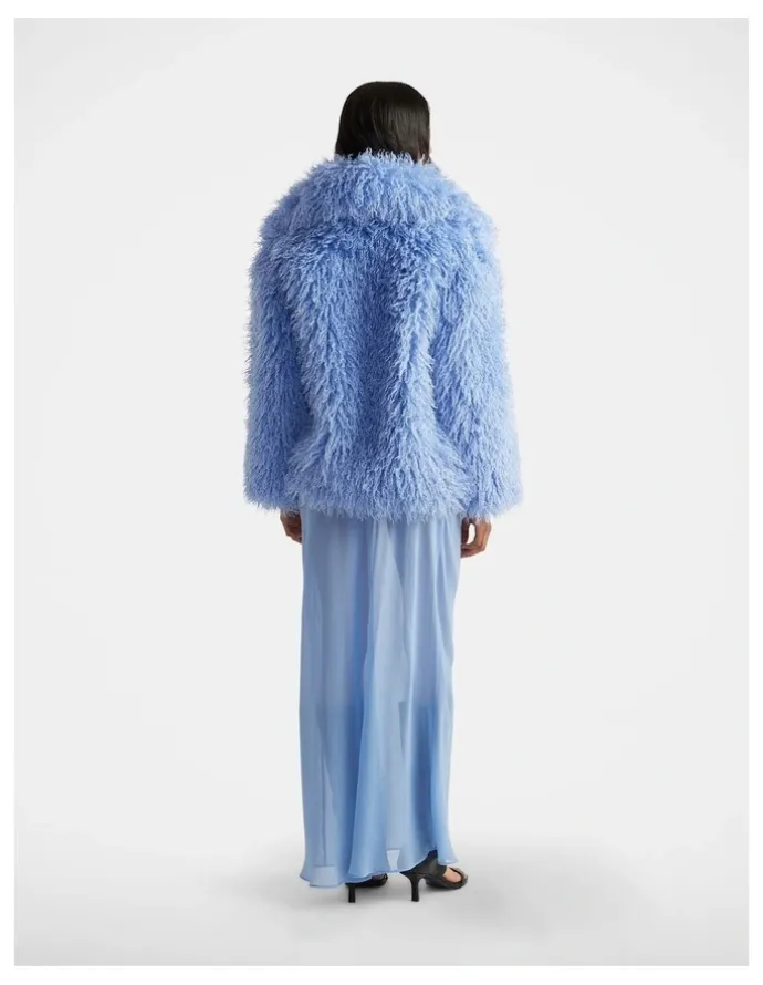 DECJUBA Caitlyn Sheer Maxi Skirt in Blue Bell