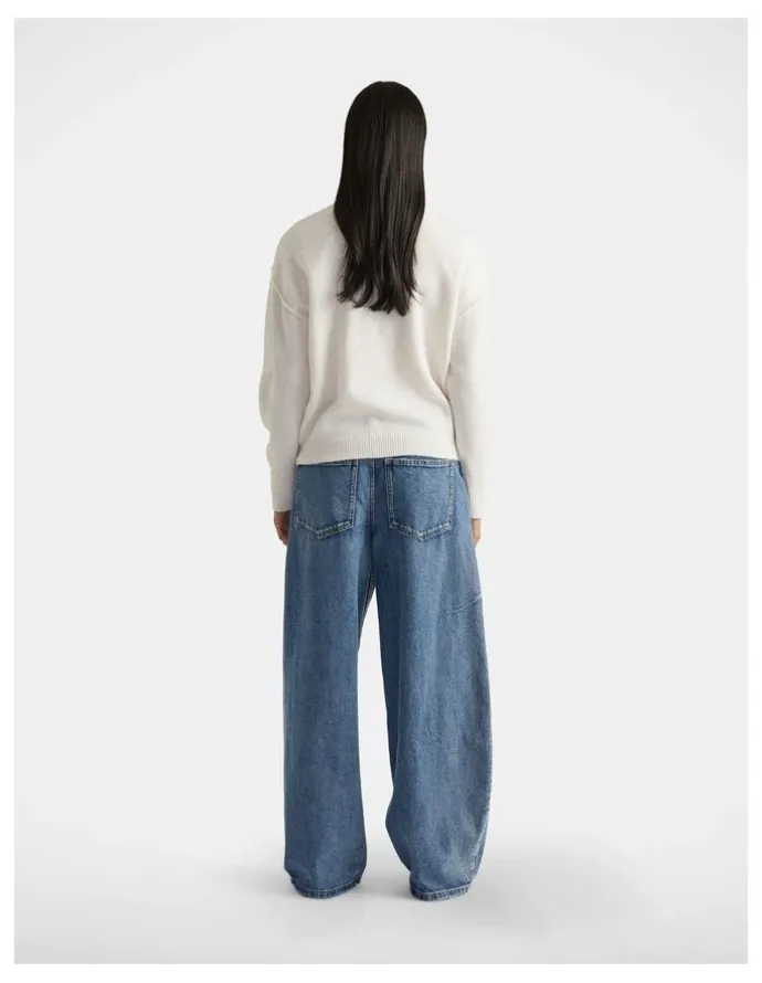 DECJUBA Crew Neck Knit Jumper in Neutral