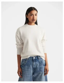 DECJUBA Crew Neck Knit Jumper in Neutral