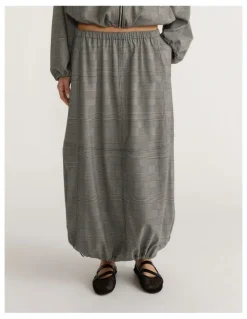 Decjuba D-Luxe Check Cocoon Skirt