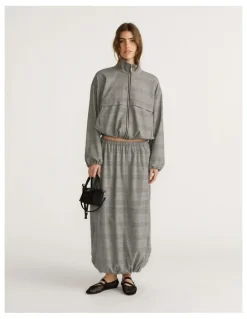 Decjuba D-Luxe Check Cocoon Skirt