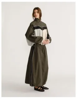 Decjuba D-Luxe Contrast Panel Skirt