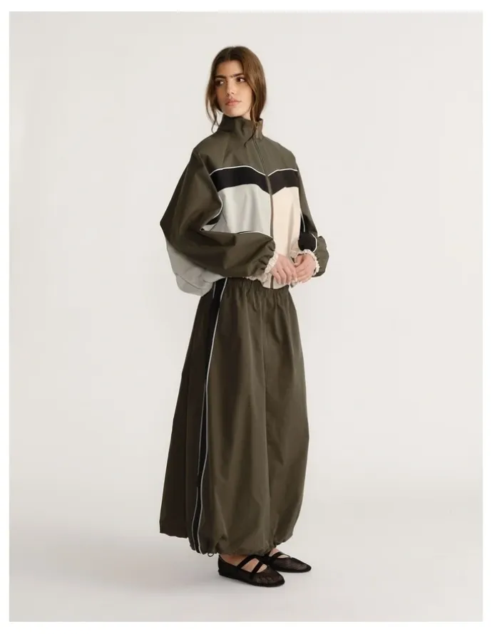 Decjuba D-Luxe Contrast Panel Skirt