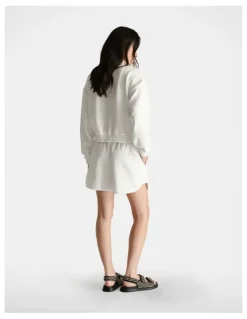 DECJUBA D-Luxe Embossed Sweat Shorts in White