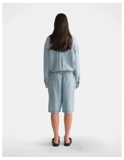 DECJUBA D-Luxe Fluid Denim Short in Blue
