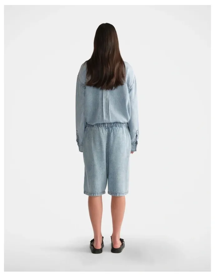 DECJUBA D-Luxe Fluid Denim Short in Blue