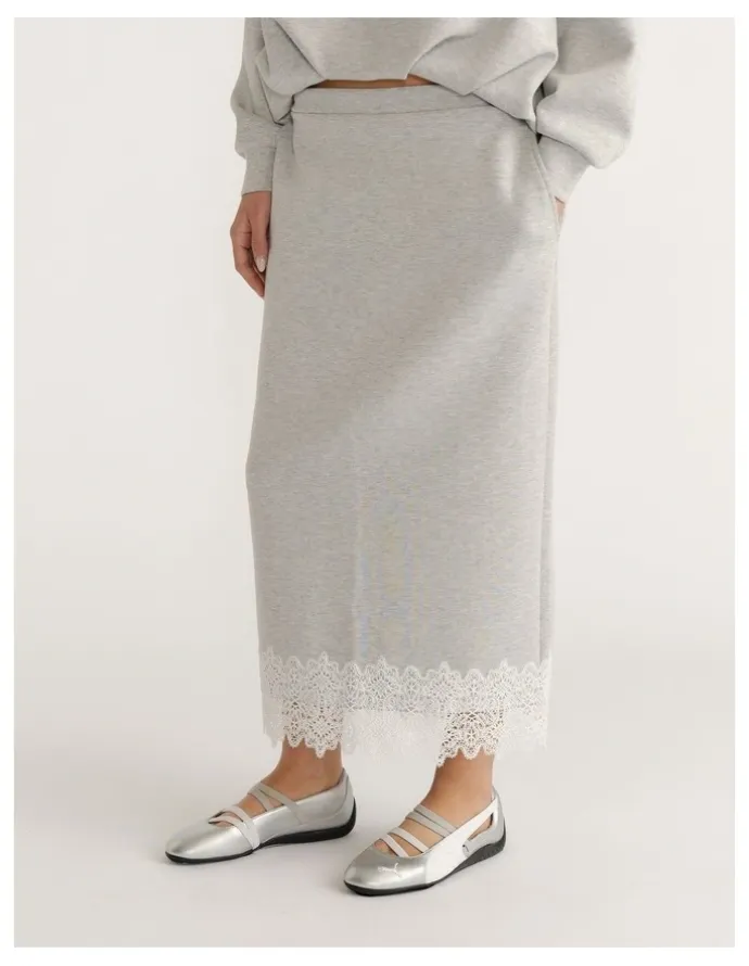 Decjuba D-Luxe Lace Midi Skirt