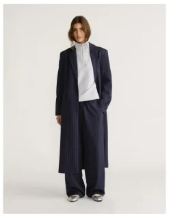 Decjuba D-Luxe Pinstripe Blazer Coat