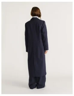 Decjuba D-Luxe Pinstripe Blazer Coat