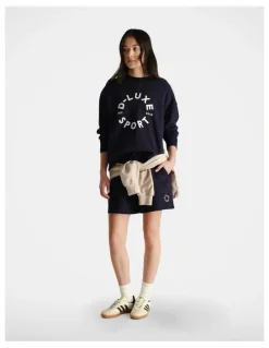 DECJUBA D-Luxe Stamp Terry Shorts in Blue