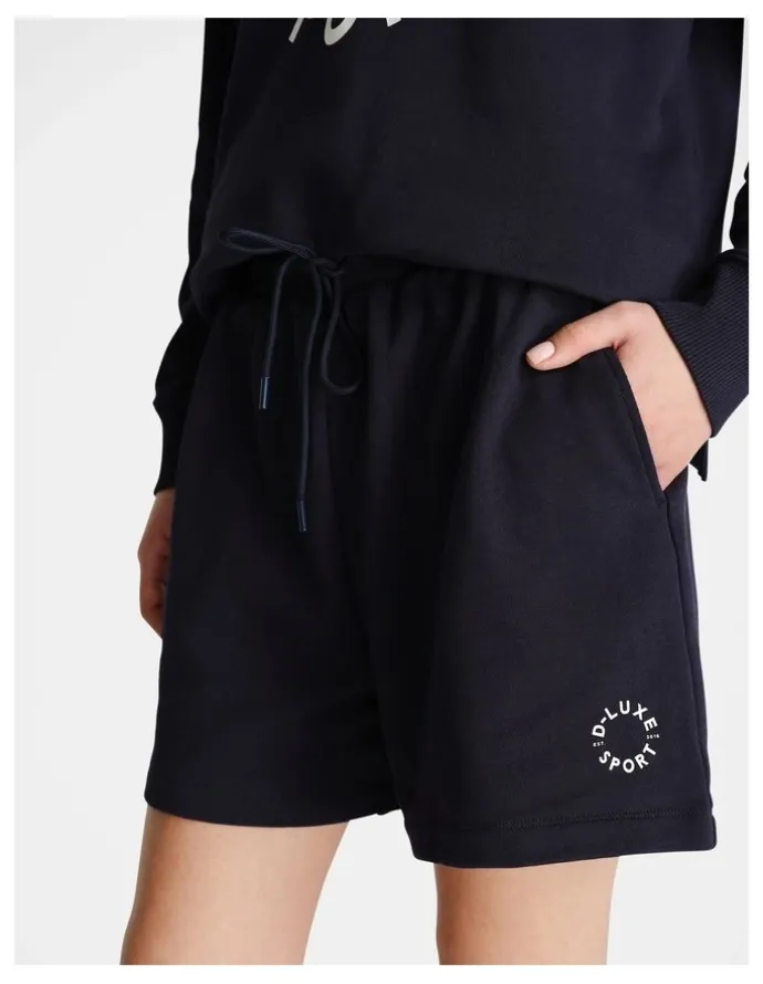 DECJUBA D-Luxe Stamp Terry Shorts in Blue